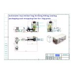 शीर्ष स्टिकर बॅगसह स्वयंचलित फ्लॅट बॉटम बॅग फॉर्मिंग सीलिंग पॅकेजिंग रॅपिंग लाइन आमच्या क्लायंटने ऑर्डर केली आहे